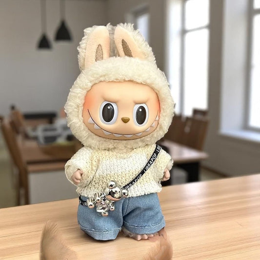 Cream Knit Drip